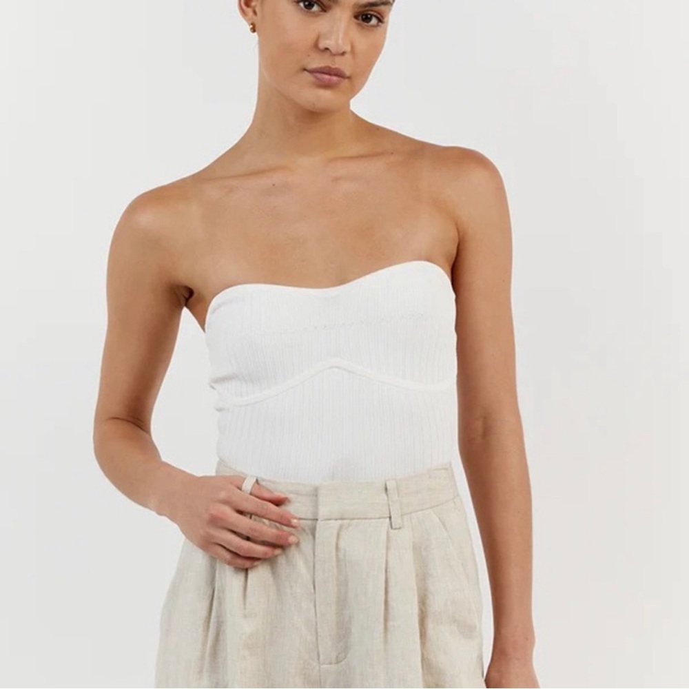 RAVEN OFF WHITE KNIT BANDEAU
